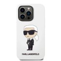 Etui Karl Lagerfeld Silicone Ikonik na iPhone 14 Pro Max - białe Karl Lagerfeld