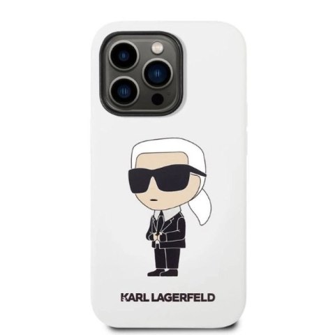 Etui Karl Lagerfeld Silicone Ikonik na iPhone 14 Pro Max - białe Karl Lagerfeld