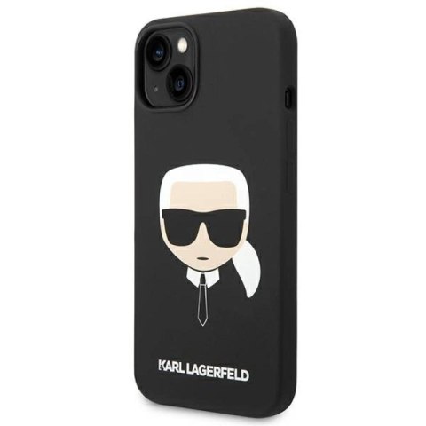 Etui Karl Lagerfeld Silicone Karl's Head MagSafe na iPhone 14 Plus - czarne Karl Lagerfeld