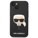 Etui Karl Lagerfeld Silicone Karl's Head MagSafe na iPhone 14 Plus - czarne Karl Lagerfeld