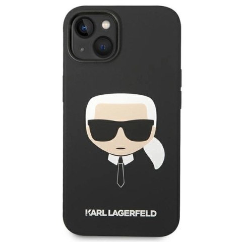 Etui Karl Lagerfeld Silicone Karl's Head MagSafe na iPhone 14 Plus - czarne Karl Lagerfeld