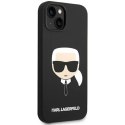 Etui Karl Lagerfeld Silicone Karl's Head MagSafe na iPhone 14 Plus - czarne Karl Lagerfeld