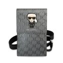 Torebka Karl Lagerfeld Ikonik Karl Monogram Patch - srebrna Karl Lagerfeld
