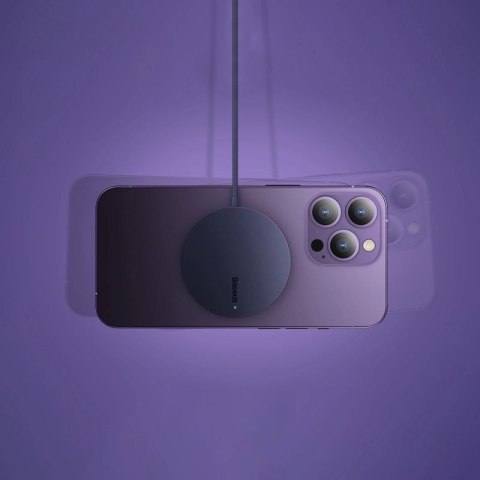 Baseus Simple Mini3 ładowarka magnetyczna MagSafe Qi 15W niebieska Baseus