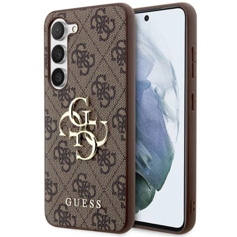 Etui Guess 4G Big Metal Logo na Samsung Galaxy S23 - brązowe Guess