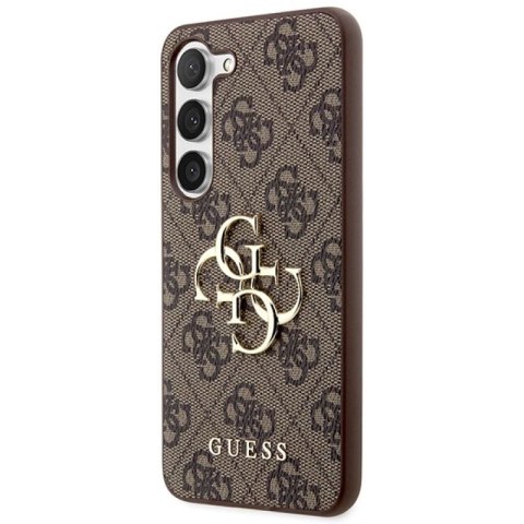 Etui Guess 4G Big Metal Logo na Samsung Galaxy S23 - brązowe Guess