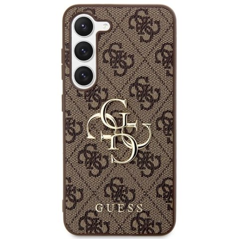 Etui Guess 4G Big Metal Logo na Samsung Galaxy S23 - brązowe Guess
