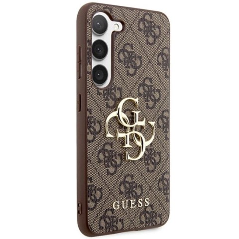 Etui Guess 4G Big Metal Logo na Samsung Galaxy S23 - brązowe Guess