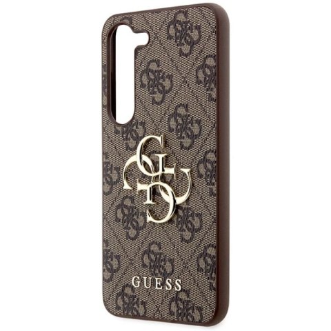 Etui Guess 4G Big Metal Logo na Samsung Galaxy S23 - brązowe Guess