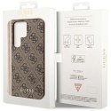 Etui Guess 4G Metal Gold Logo na Samsung Galaxy S23 Ultra - brązowe Guess