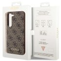 Etui Guess 4G Metal Gold Logo na Samsung Galaxy S23 - brązowe Guess