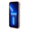 Etui Guess Gold Outline Translucent MagSafe na iPhone 14 Pro - różowe Guess