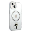 Etui Karl Lagerfeld Iconic Karl&Choupette MagSafe na iPhone 14 Plus - przezroczyste Karl Lagerfeld
