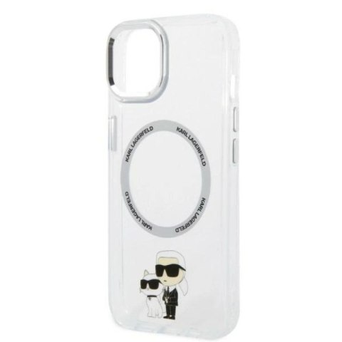 Etui Karl Lagerfeld Iconic Karl&Choupette MagSafe na iPhone 14 Plus - przezroczyste Karl Lagerfeld