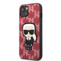 Etui Karl Lagerfeld Monogram Ikonik Patch na iPhone 13 - czerwone Karl Lagerfeld