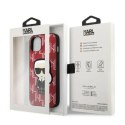 Etui Karl Lagerfeld Monogram Ikonik Patch na iPhone 13 mini - czerwone Karl Lagerfeld