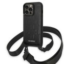 Etui Karl Lagerfeld Monogram Plaque Logo Strap na iPhone 14 Pro - czarne Karl Lagerfeld