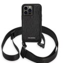 Etui Karl Lagerfeld Monogram Plaque Logo Strap na iPhone 14 Pro - czarne Karl Lagerfeld