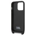 Etui Karl Lagerfeld Monogram Plaque Logo Strap na iPhone 14 Pro - czarne Karl Lagerfeld