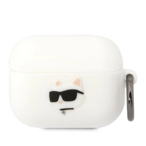 Etui Karl Lagerfeld Silicone Choupette Head 3D na AirPods Pro - białe Karl Lagerfeld
