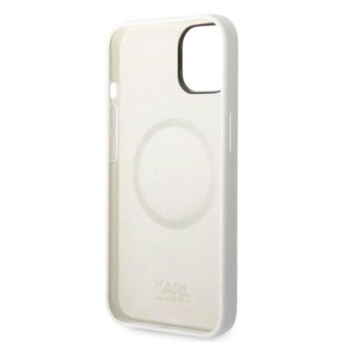 Etui Karl Lagerfeld Silicone Choupette MagSafe na iPhone 14 Plus - białe Karl Lagerfeld