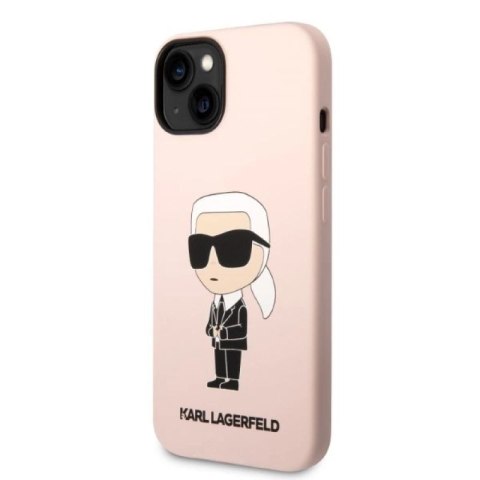 Etui Karl Lagerfeld Silicone Ikonik MagSafe na iPhone 14 Plus - różowe Karl Lagerfeld