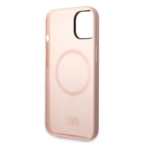 Etui Karl Lagerfeld Silicone Ikonik MagSafe na iPhone 14 Plus - różowe Karl Lagerfeld