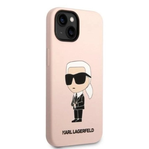 Etui Karl Lagerfeld Silicone Ikonik na iPhone 14 Plus - różowe Karl Lagerfeld
