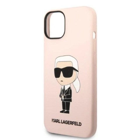 Etui Karl Lagerfeld Silicone Ikonik na iPhone 14 Plus - różowe Karl Lagerfeld