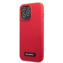 Etui Karl Lagerfeld Silicone Plaque na iPhone 13 Pro / iPhone 13 - czerwone Karl Lagerfeld