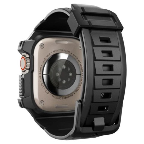 Etui z paskiem Spigen Rugged Armor Pro na Apple Watch Ultra (49 mm) - czarne Spigen