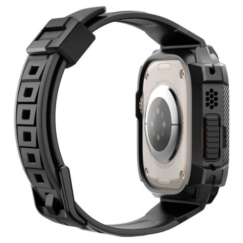 Etui z paskiem Spigen Rugged Armor Pro na Apple Watch Ultra (49 mm) - czarne Spigen