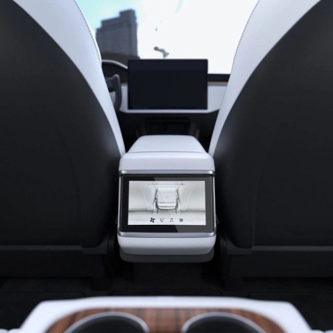 Szkło hartowane Spigen Glas.tR Slim na Tesla Model X 2022 / Model S 2021 - czarne Spigen