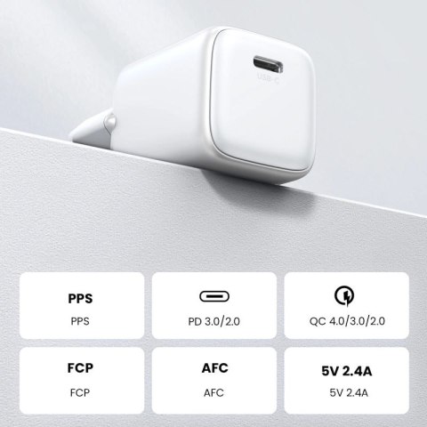 Szybka ładowarka sieciowa GaN USB C 30W PD Ugreen Nexode Mini - biała UGREEN