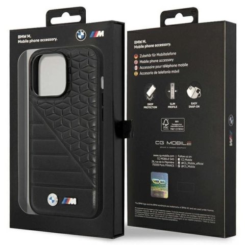 Etui BMW Bi Pattern na iPhone 14 Pro 6,1" - czarne BMW