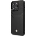 Etui BMW Leather Card Slot na iPhone 14 Pro - czarne BMW