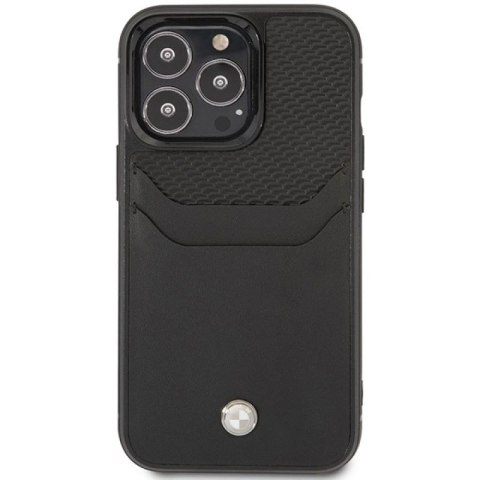 Etui BMW Leather Card Slot na iPhone 14 Pro - czarne BMW