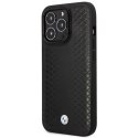Etui BMW Leather Diamond Pattern MagSafe na iPhone 14 Pro - czarne BMW