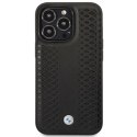 Etui BMW Leather Diamond Pattern MagSafe na iPhone 14 Pro - czarne BMW