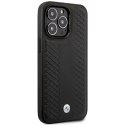 Etui BMW Leather Diamond Pattern MagSafe na iPhone 14 Pro - czarne BMW