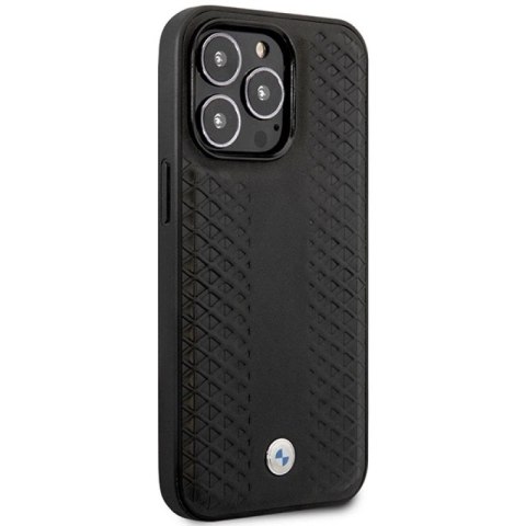 Etui BMW Leather Diamond Pattern MagSafe na iPhone 14 Pro - czarne BMW