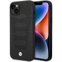 Etui BMW Leather Seats Pattern na iPhone 14 - czarne BMW