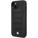 Etui BMW Leather Seats Pattern na iPhone 14 - czarne BMW