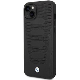 Etui BMW Leather Seats Pattern na iPhone 14 - czarne BMW