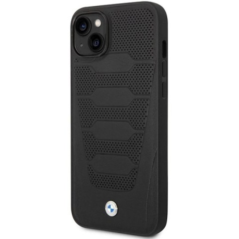 Etui BMW Leather Seats Pattern na iPhone 14 - czarne BMW