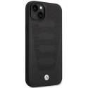 Etui BMW Leather Seats Pattern na iPhone 14 - czarne BMW