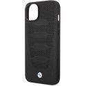 Etui BMW Leather Seats Pattern na iPhone 14 - czarne BMW