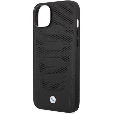 Etui BMW Leather Seats Pattern na iPhone 14 - czarne BMW
