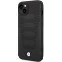 Etui BMW Leather Seats Pattern na iPhone 14 - czarne BMW