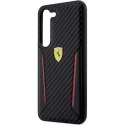 Etui Ferrari Carbon Contrast Edges na Samsung Galaxy S23+ - czarne Ferrari